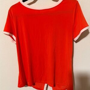 Anne Klein Vibrant Orange Short Sleeve Tee